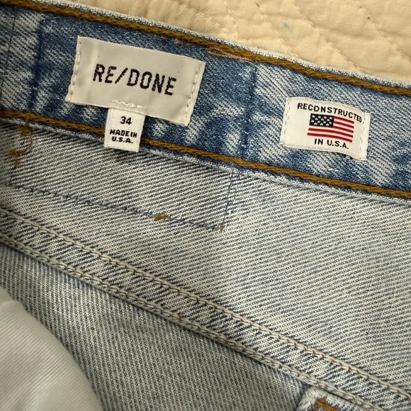 Re/Done Colorful Patchwork Straight Jeans - Picture 11 of 13